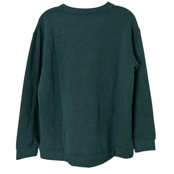 Orvis Women's Cozy Pullover Sweatshirt Small Green Crew Neck Round Hem NEW - Picture 2 of 8